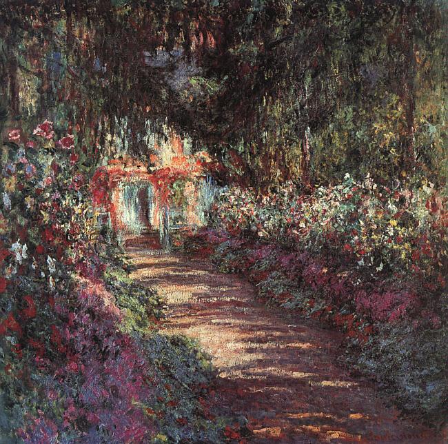 Claude Monet The Garden in Flower Norge oil painting art
